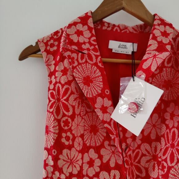 Love, bonito Caren lace tailored vest and culottes set, US2 - Picture 6 of 11